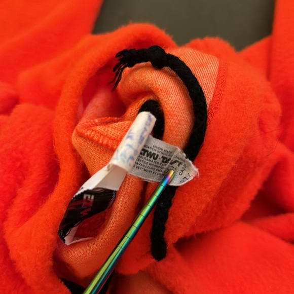 Vintage 80s MWG Orange Work Wear Fleece Union Made - Picture 7 of 8